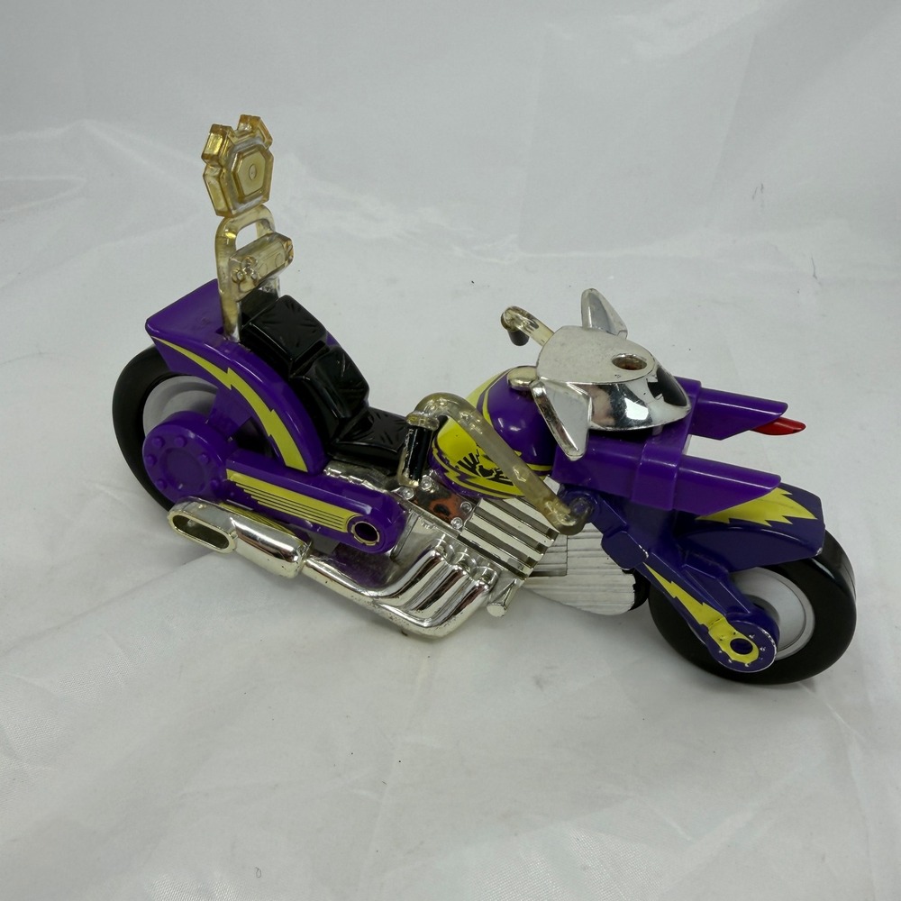 Vintage biker mice Modo mondo chopper Purple Toy Motorcycle Chrome Details